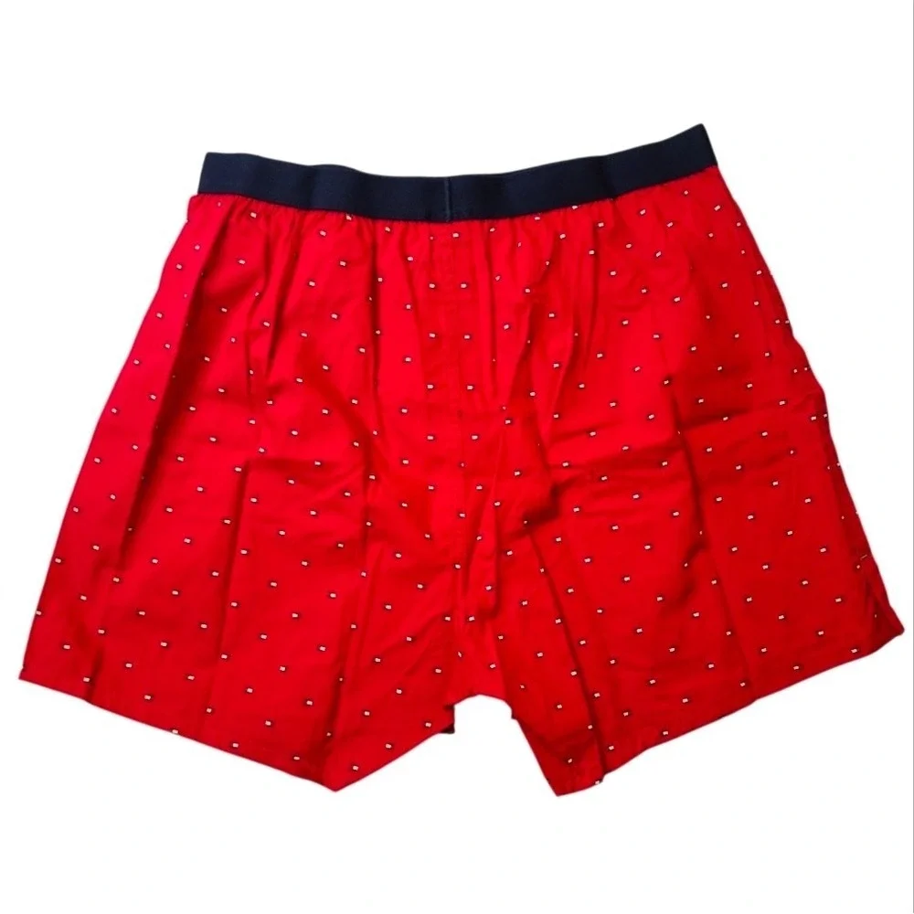Tommy Hilfiger Men's Woven Boxer Short Red Size L
